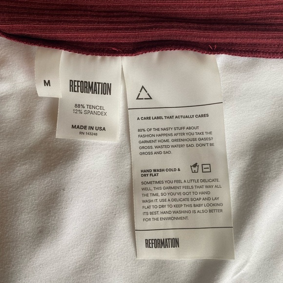 Reformation Red Ribbed Knit Dress - Picture 8 of 8